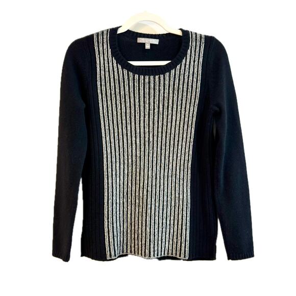 Neiman Marcus Cashmere Collection Black and White Sweater – Size Small 🖤🤍🖤 - Picture 4 of 8